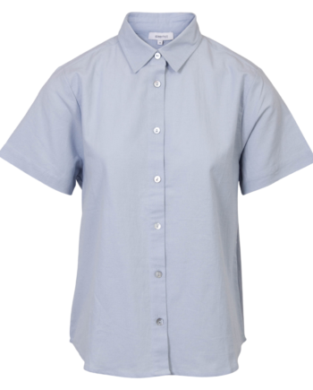 Steenholt Linett Dame Kortærmet Skjorte   Hørmix Plus Size Heavenly Blue 54