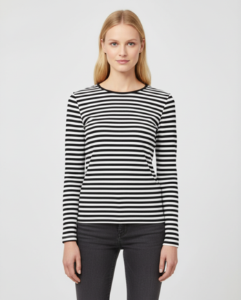 Steenholt Rosita Dame Langærmet  -shirt Black