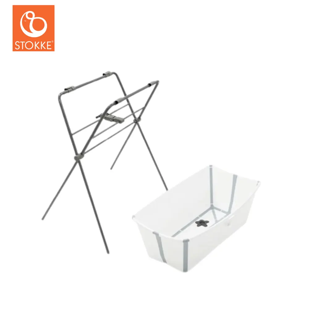 Stokke Flexi Bath Hvid Inkl Grå Stativ