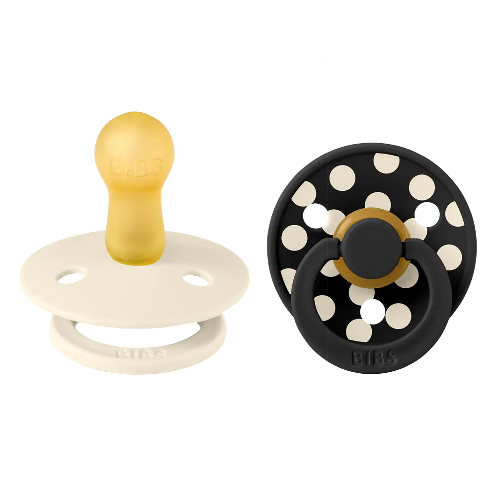 Studio Colour 2pk Polka Latex Str Ivory Black