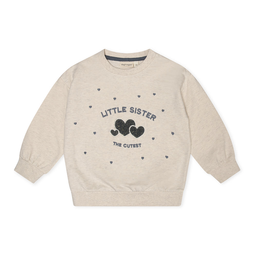 That Apos   Mine Finley Lillesøster Sweatshirt Light Creme Melange 86cm 18m