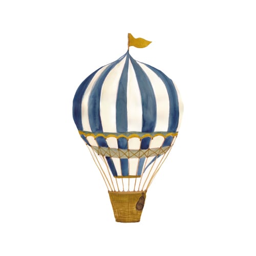 That Apos   Mine Wallsticker Retro Air Balloon Large Blue Blue