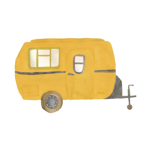 That Apos   Mine Wallsticker Retro Campingvogn Multi