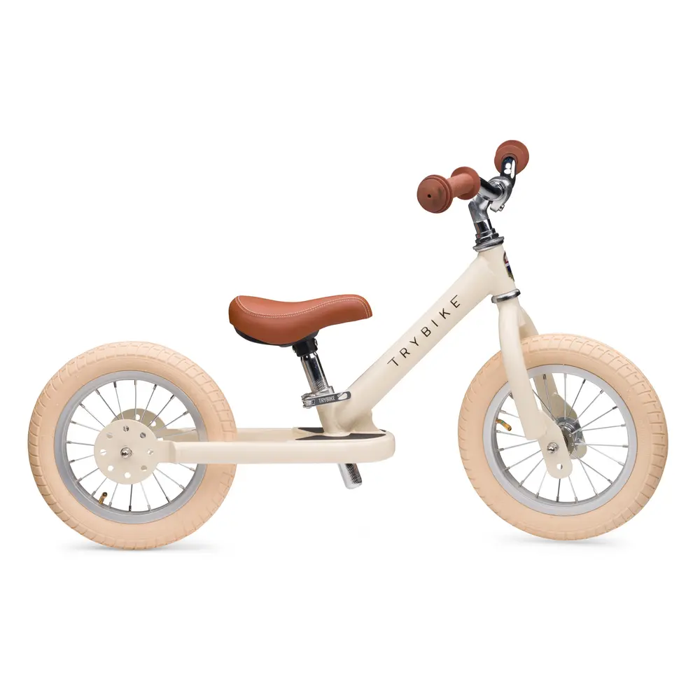 Tribike Løbecykel Hjulet Vintage Creme