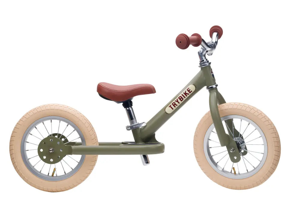 Tribike Løbecykel Hjulet Vintage Grøn