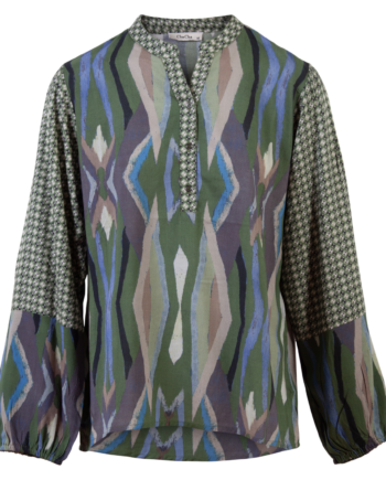 Zbyz Dame Bluse Plus Size Khaki Combi 54 56