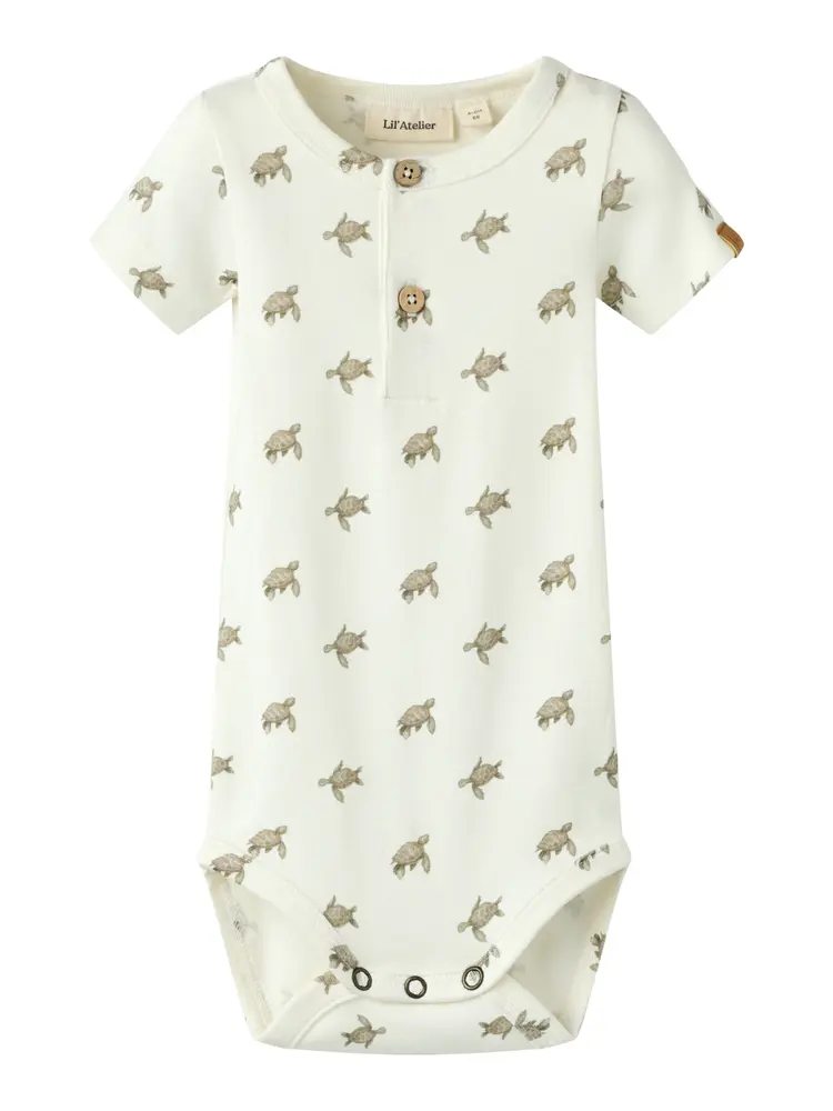 Lil  Atelier Gayo Sar Kortærmet Slim Body Coconut Milk 68