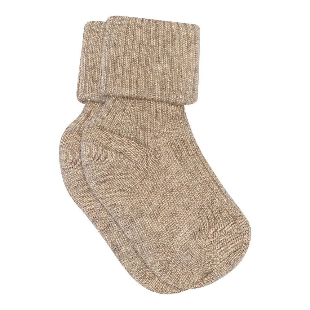 Mp Denmark Baby Ankelstrømpe Light Brown Melange 17 18