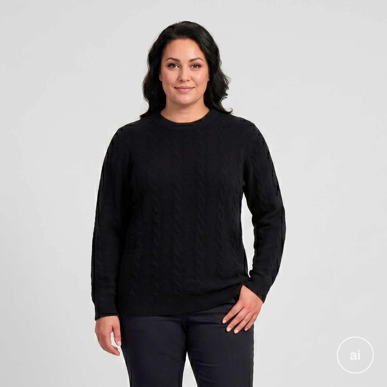Steenholt Dame Striktrøje Black 44