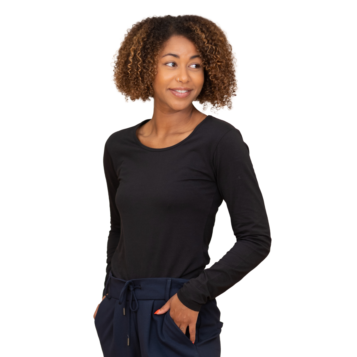 Steenholt Harmony Dame Langærmet -shirt Black