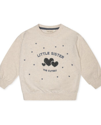That Apos   Mine Finley Lillesøster Sweatshirt Light Creme Melange 86cm 18m