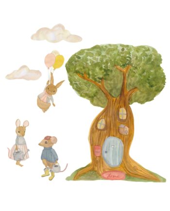 That Apos   Mine Wallsticker Det Hemmelige Træhus Multi