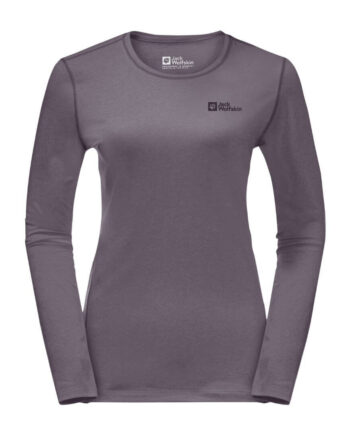 Trøje Til Dame Jack Wolfskin Sky Thermal Ls     Lilla  Xs      Tilbage
