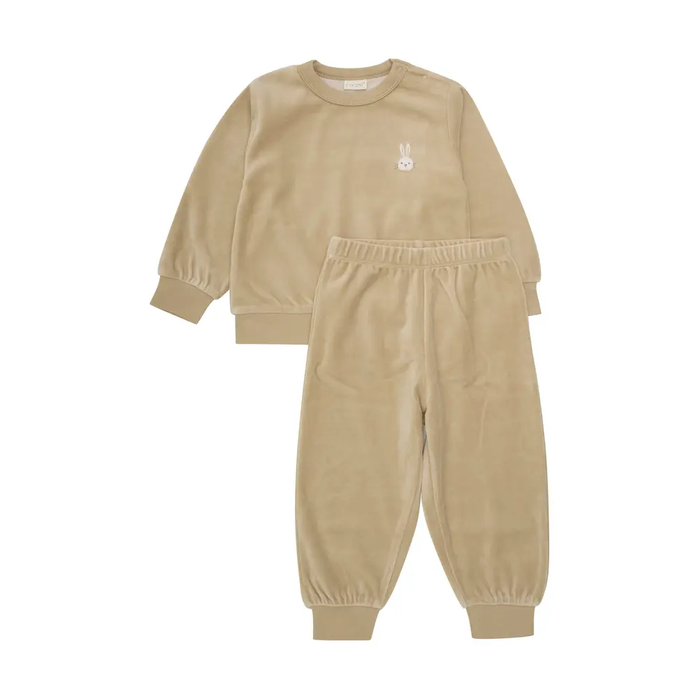 Velour Jogging Sæt Sesame 98